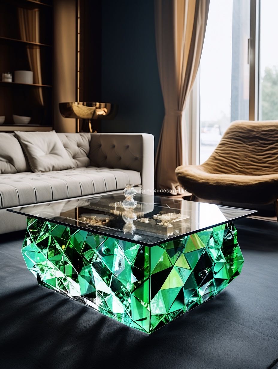 Crystal coffee table