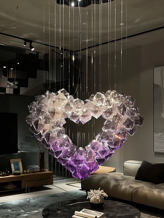 Heart shaped chandelier