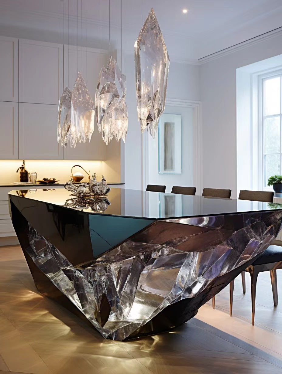 Black crystal table