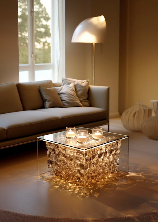 Golden crystal coffee table 5