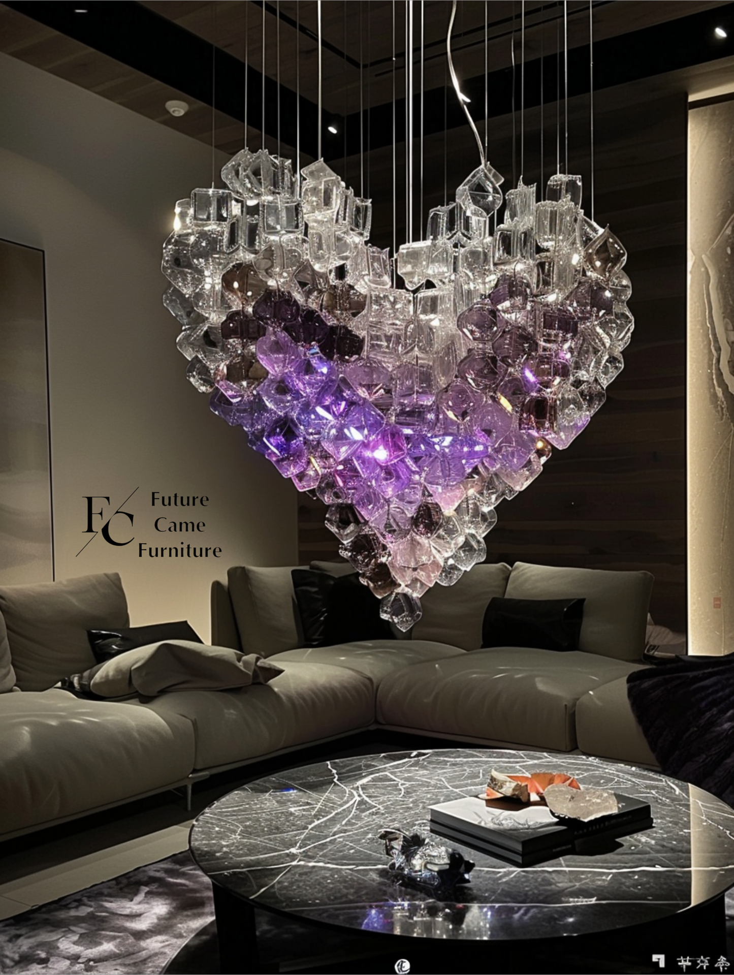 Heart shaped chandelier