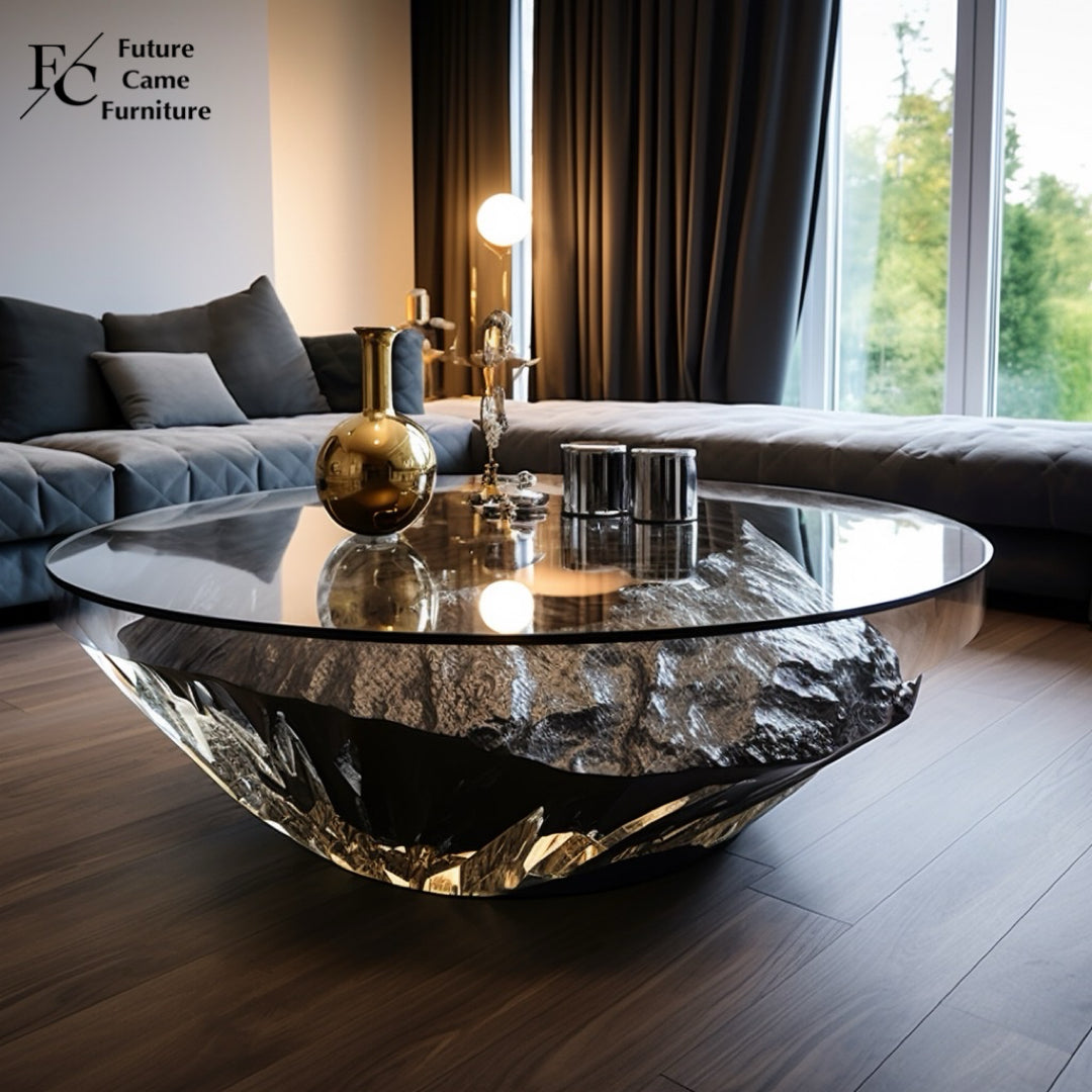 Volcano crystal coffee table