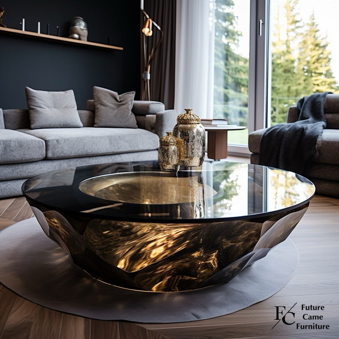 Volcano crystal coffee table