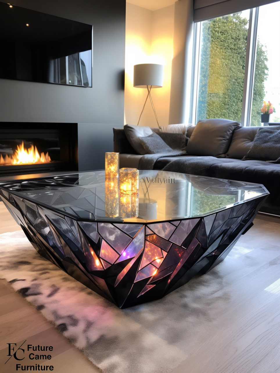 Crystal coffee table