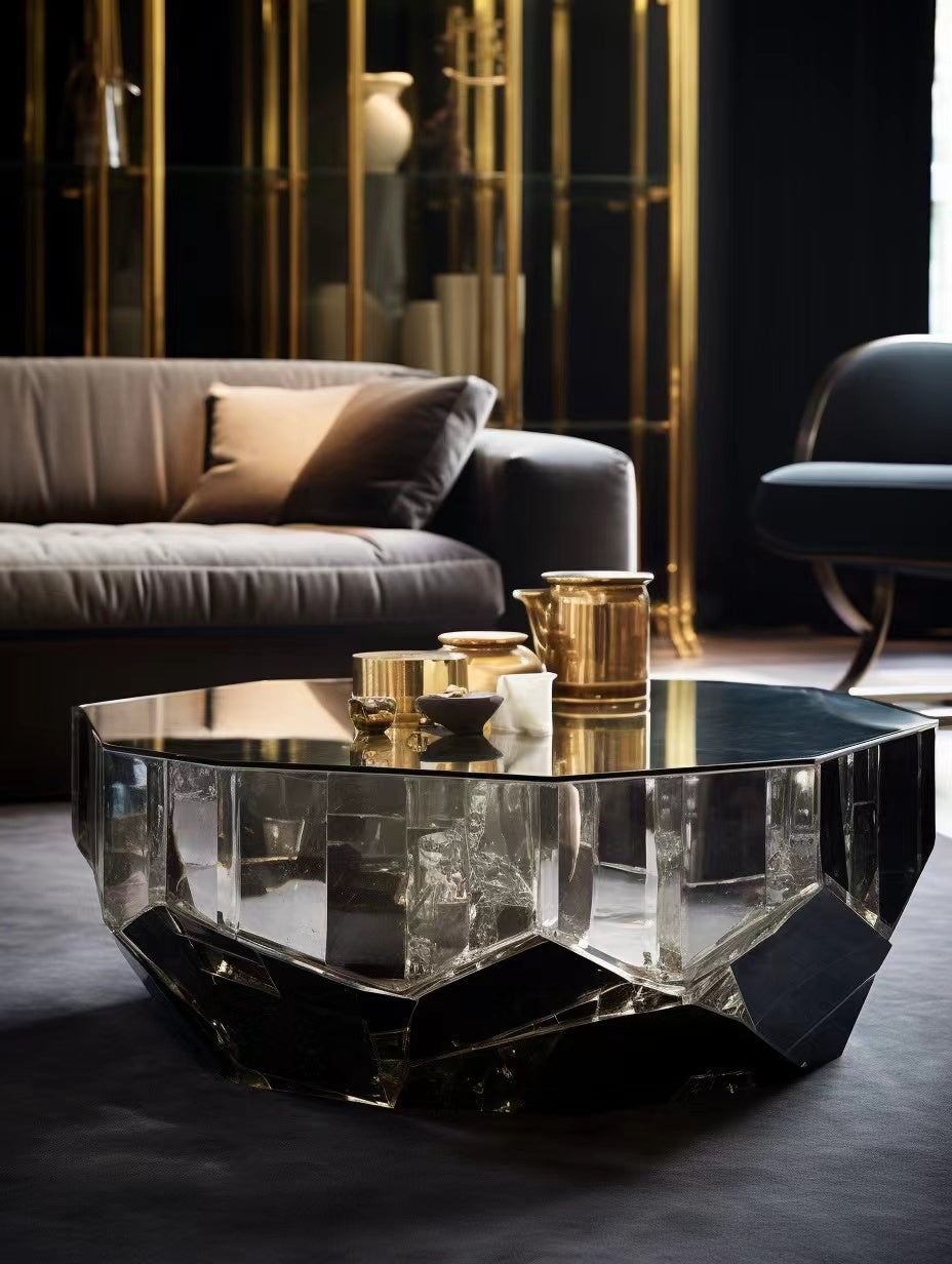 Crystal coffee table