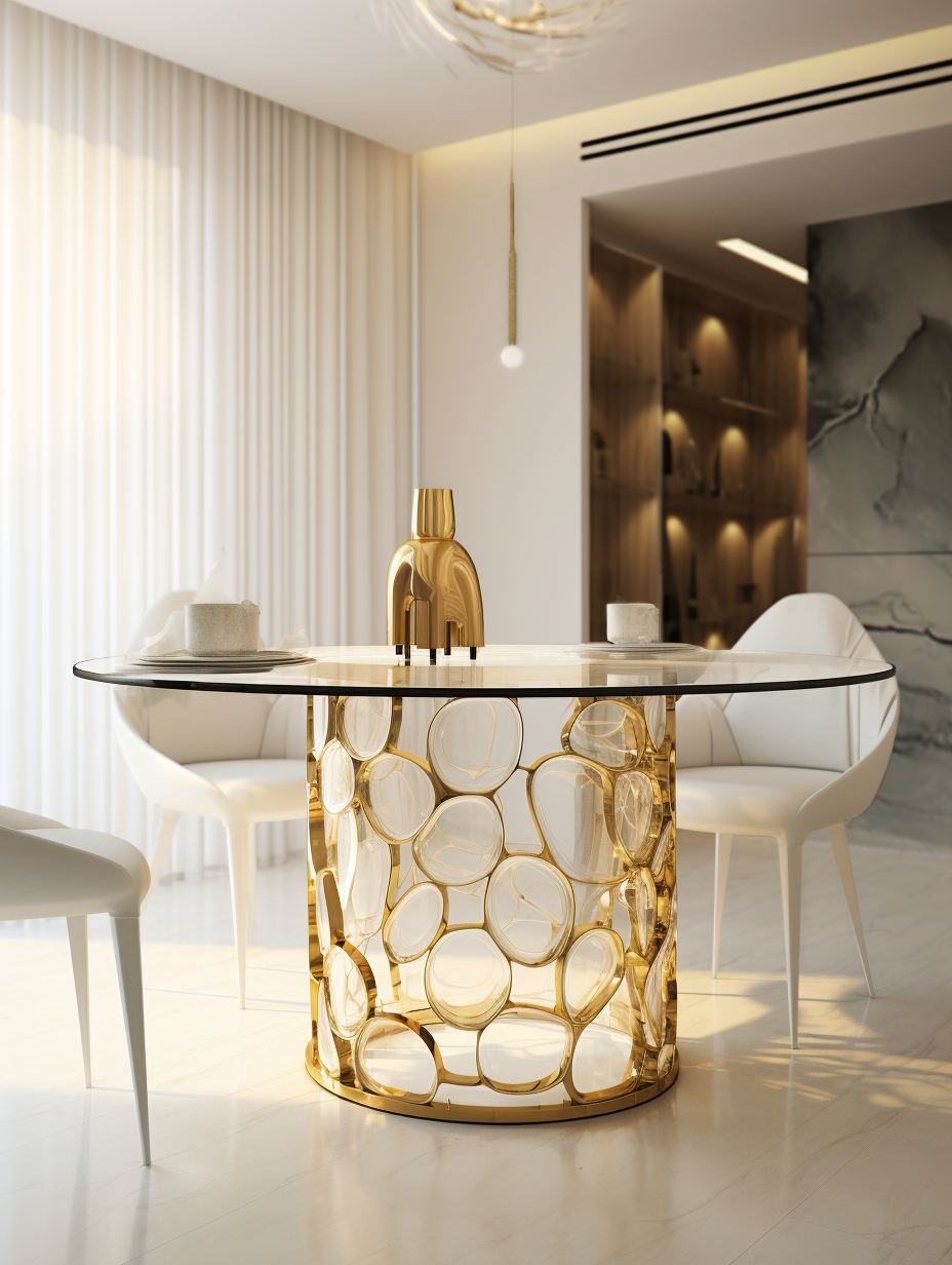 Golden resin table3