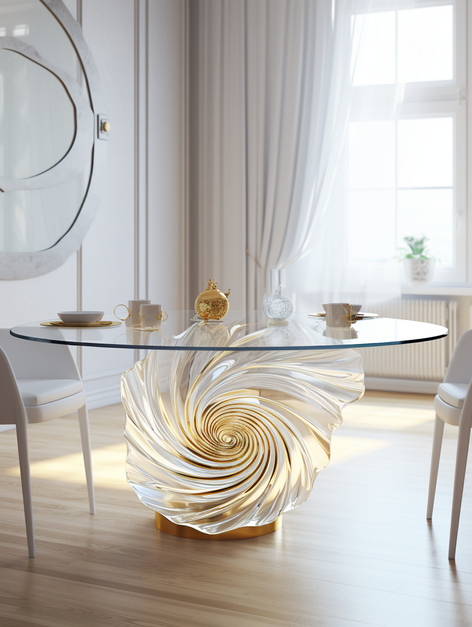 Golden resin table4