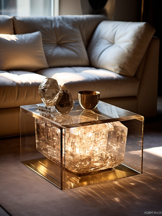 Golden crystal coffee table 4