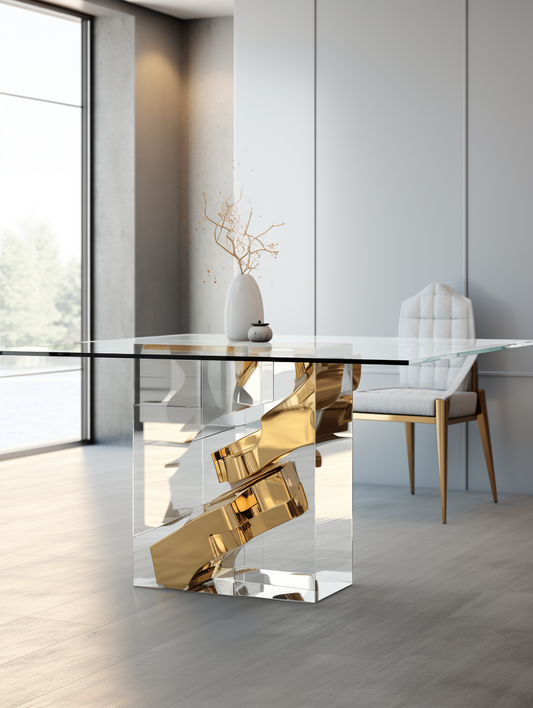 Golden resin table2