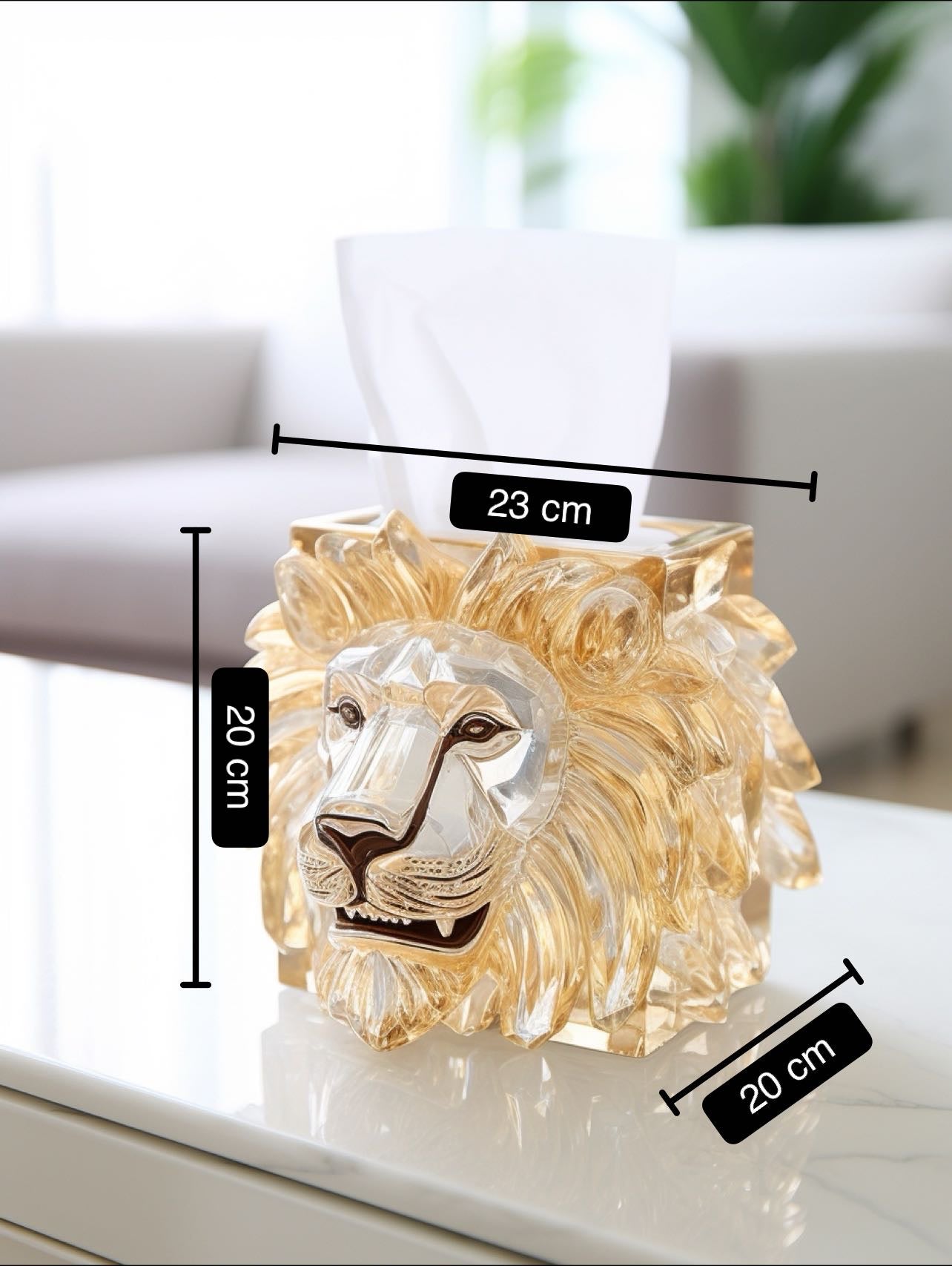 Crystal Lion tissue box