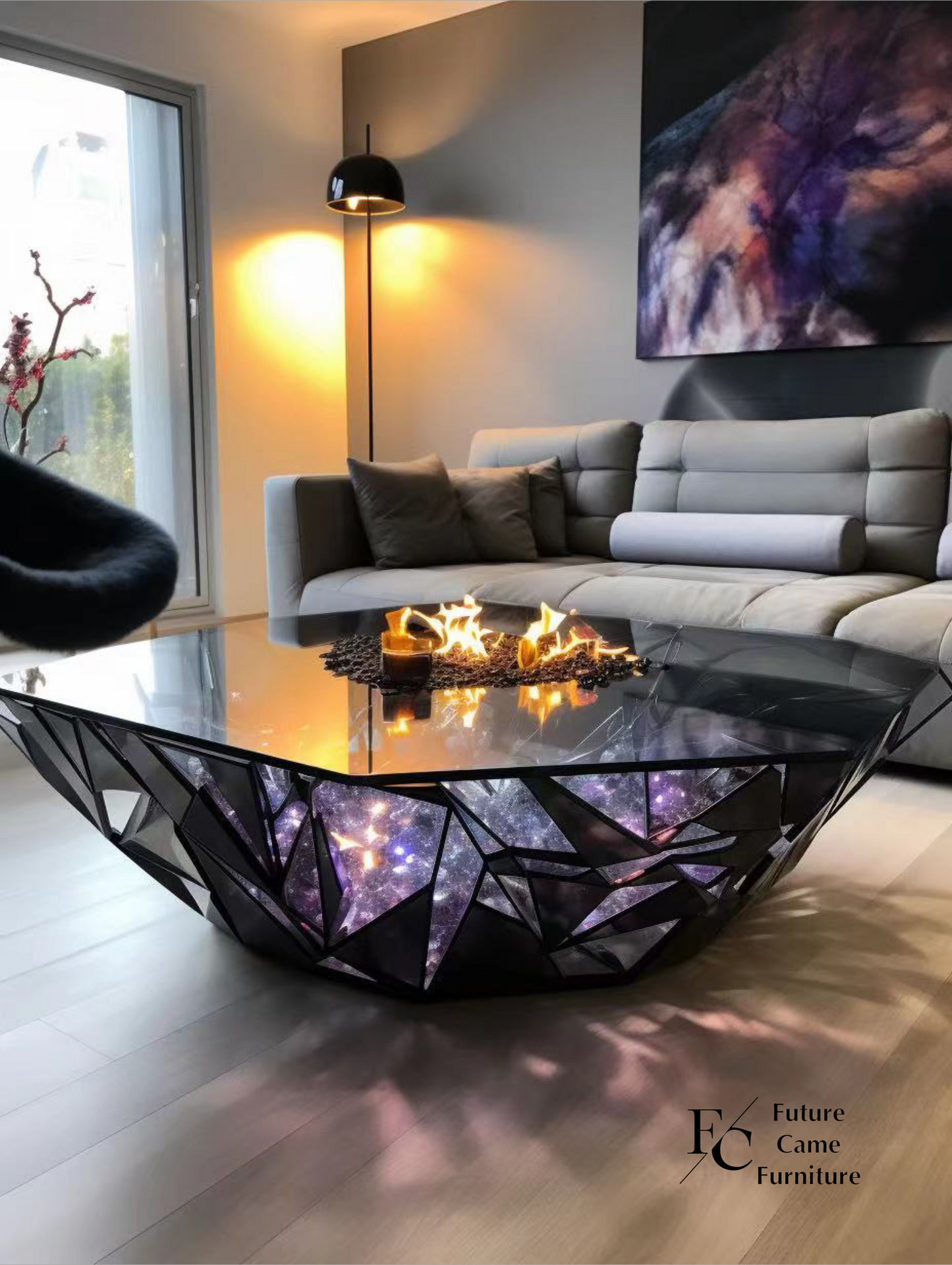 Crystal coffee table