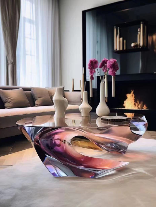 Crystal coffee table