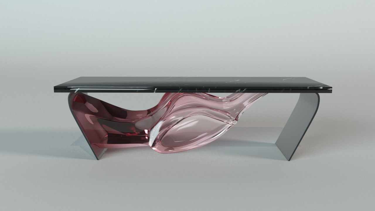 Marble crystal dining table